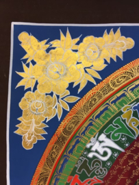 Mantra Mandala handpainted on canvas 54x54cm