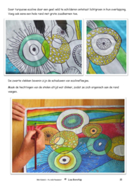 Organische en filosofische kunst - inspiratiebron Hundertwasser - werkboek Lisa Borstlap - 58 blz.full  colour