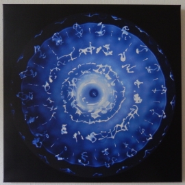 12 Cymatic foto op canvas 80 x 80 cm