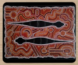 Snakes - aboriginal design van Karuna Vasantha