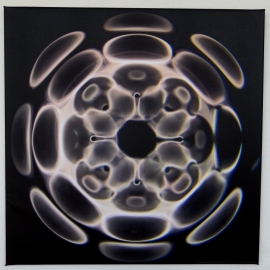 07 Cymatic foto 17 Hz op canvas 60 x 60 cm