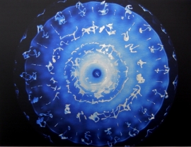 18 Cymatic photo - Message 2154 on Aluminium 45 x 60 cm