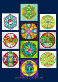 42 Mandala's (20x20 cm) om in te kleuren - in metalen doos