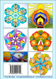10 GEOMETRISCHE SJABLONEN - Werkboek van Lisa Borstlap - full colour - 64 blzd.
