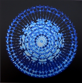 04 Cymatic foto - Danny Becher's stem - op Aluminium 60 x 60 cm
