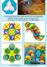 10 Geometrische Sjablonen met werkboek in bedrukte doos