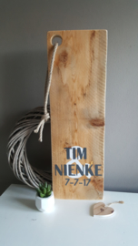 Tapas/Hapjes Plank XL Persoonlijke tekst 60x20 cm