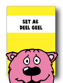 Set alle spellingkaarten A6 deel geel - 6 stuks