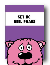 Set alle spellingkaarten A6 deel paars - 15 stuks