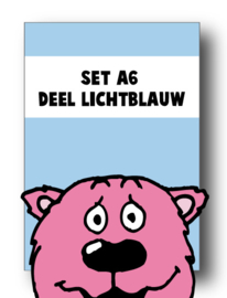 Set alle spellingkaarten A6 deel lichtblauw - 7 stuks