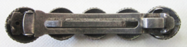 ZKG442 Haarspeld 8 cm met zeeuwse knopen met veel bolletjes, zwaar verzilverd