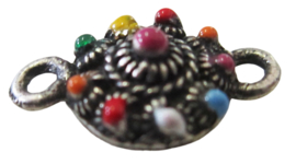 Zeeuwse knoop hanger  multi emaille verzilverd ZB004-MC