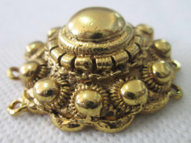 ZB010-G Zeeuwse grote bolle knop verguld ong 4 cm doorsnede