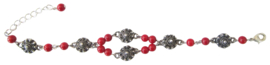 zeeuwse knopjes armband met natuurlijk koraal ZKA511