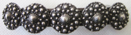 ZKG442 Haarspeld 8 cm met zeeuwse knopen met veel bolletjes, zwaar verzilverd