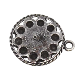 Zeeuwse Knoop Hanger met Rood Bol Center en Mini Zeeuwse Knopjes , rode emaille B 023-R