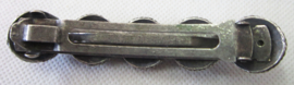 ZKG442-MC Haarspeld 8 cm met 5  Zeeuwse knop regenboogkleuren emaille