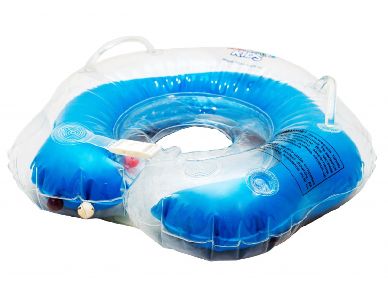 BabyFloat 0+ Zwemband - Zwemring voor om de nek - Babyswimmer - Zwemkraag -Flipper Blauw