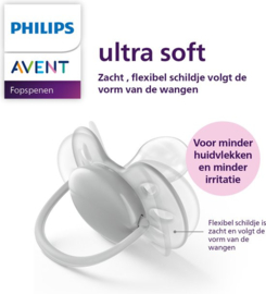 0-6M Philips Ultra Soft Uil paars 2-pack