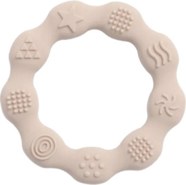 Baby bijtring creme siliconen
