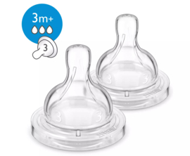 Philips Avent Classic+-speen  2 stuks Normale speen 3m+