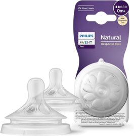 Philips Avent Natural Response teat 2 stuks voor pasgeborenen 0m+