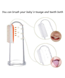 Baby finger toothbrush silicon with holder