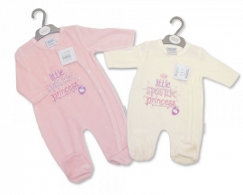 Tiny Baby velours CREME couveusepakje Little Sparkle Princess Nieuw maat 50-56