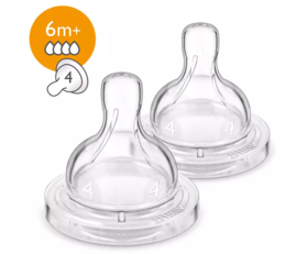 Philips Avent Classic+-speen  2 stuks Snelle speen 6m+