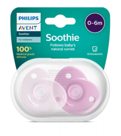 +0m Soothie pink 2-pack