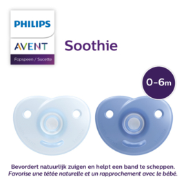  0m+ Philips Soothie blue 2-pack
