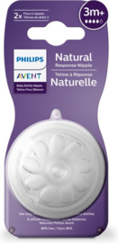 Philips Avent Natural Response teat 2 stuks Variabele speen 3m+