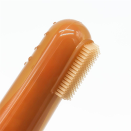 Mijnnami baby siliconen vingertandenborstel met houder