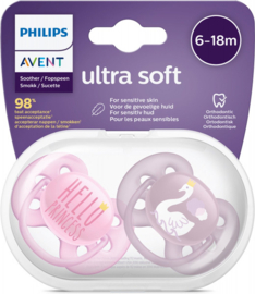 6-18m Philips Ultra Soft Hello Princess/Swan 2-pack