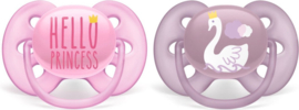 6-18m Philips Ultra Soft Hello Princess/Swan 2-pack