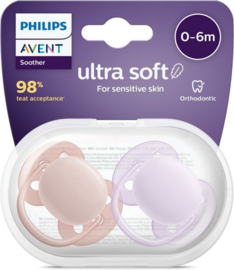 0-6M Philips Ultra Soft Lila/Roze 2-pack