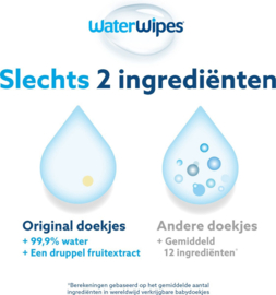 WaterWipes  billendoekjes 3 in 1  99.9% water