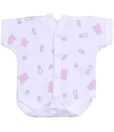 NICU overslagromper pink Teddy;  maat 17, 22, 25, 27 cm