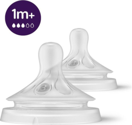 Philips Avent Natural Response teat 2 stuks Langzame speen 1m+