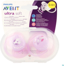 0-6M Philips Ultra Soft Uil paars 2-pack