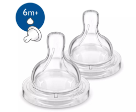 Philips Avent Classic+-speen  2 stuks Speen voor dikke voeding 6m+