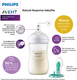 Philips Avent Natural Response teat 2 stuks Langzame speen 1m+