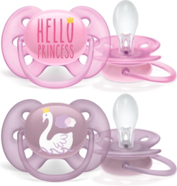 6-18m Philips Ultra Soft Hello Princess/Swan 2-pack