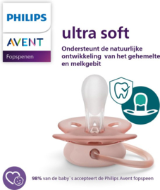 0-6M Philips Ultra Soft Uil paars 2-pack