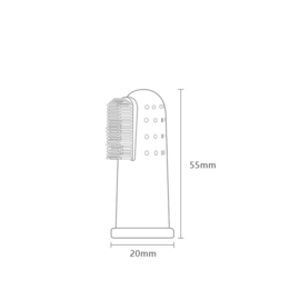 Mijnnami  baby siliconen vingertandenborstel met houder
