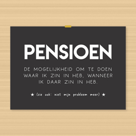 Kaartje bij pensioencadeau – handgeschreven boodschap