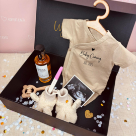 Origineel cadeau bekendmaking zwangerschap - box