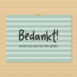 Kaartje bij pensioencadeau – handgeschreven boodschap