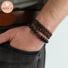 Armbanden set met lavakralen