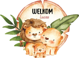 Geboorte Raamsticker Leeuw